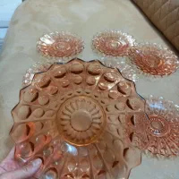 ست میوه خوری صورتی قدیمی