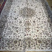 فرش جفت ۹ متری طرح درباری کاشان