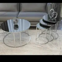 میز وسط و عسلی و جلومبلی فلزی طلایی مدل گلگون