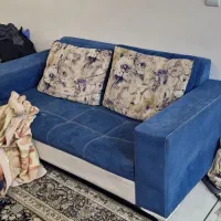 مبل راحتی ۷ نفره رنگ ابی|مبلمان خانگی و میز عسلی|شاهین‌شهر, مخابرات (شهید بهشتی)|دیوار