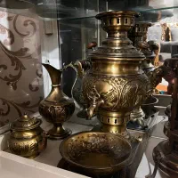 سماور ذغالی با سرویس