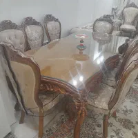 میز نهار خوری هشت نفره تمام چوب|میز و صندلی غذاخوری|مشهد, هدایت|دیوار