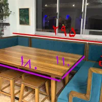 میز ناهار خوری پارچه مخمل ،چوب روسی ،میز روکش گردو|میز و صندلی غذاخوری|آمل, |دیوار