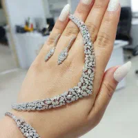 سرویس نقره جواهری ماه و ستاره دریا آب طلا۸۱۶۳۹۴|بدلیجات|تبریز, |دیوار