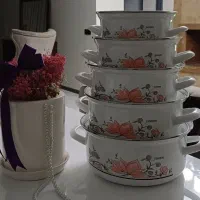 ست قابلمه لعابی کاملا نو