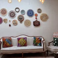 ماندلا بافی،دیوار کوب،تابلو،بافتنی