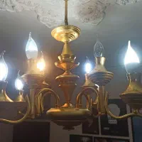 لوستر برنجی آب طلا دار