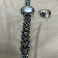 ساعت و انگشتر نقره