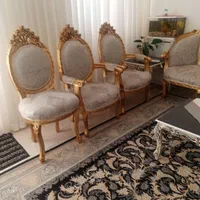 مبلمان استیل 9 نفره چوب راش سلطنتی کلاسیک|مبلمان خانگی و میز عسلی|تربتحیدریه, ۴۵ متری|دیوار