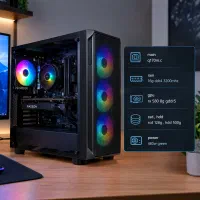 کیس گیمینگ i5 6500 و rx580 8g و رم 16g