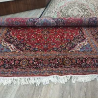 فرش دستباف کاشان ۱۲ متری کاملا سالم با ریشه