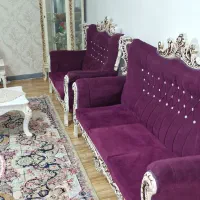 مبل هفت نفره تاج دار چوب نراد کاملا سالم