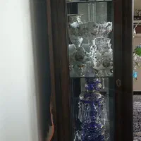 بوفه چوب گردو هالوژن دار|بوفه، ویترین، کنسول|تهران, آرارات|دیوار