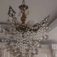 لوستر برنز و تابلو فرش ماشینی|لوستر و چراغ آویز|اراک, |دیوار