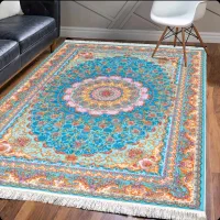 فرش کاشان، رنگ فیروزه ای