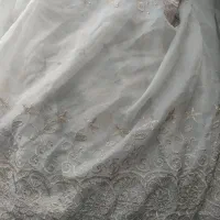 دوتا پرده بزرگ حریر گلدارخارجی