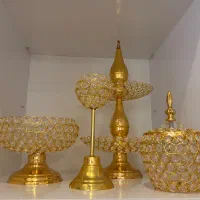 ظروف رومیزی طلایی شکیل و زیبا فروش فوری