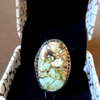 فیروزه سلطانی کاردستی سنگین نقره قدیم
