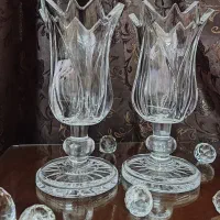 شمعدان کریستال اصل بوهمیا چک با حک لیزری