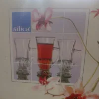 ۵عدد استکان سیلیکا همراه با کارتون یکیش شکسته