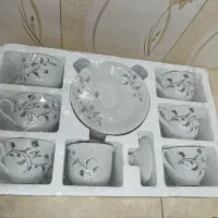 ست فنجون نلبکی و قندان