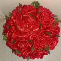 باکس گل رز روبانی|گل مصنوعی|فیروزآباد (فارس), |دیوار