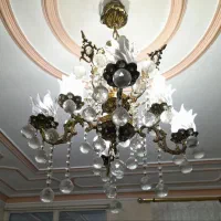 لوستر چهارشعله دو طبقه
