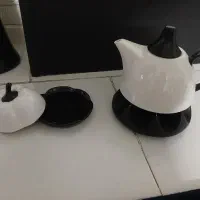 قوری و قندون سرامیکی ظرف