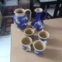 یکدست به همراه دو عدد پارچ و چهار لیوان قدیمی