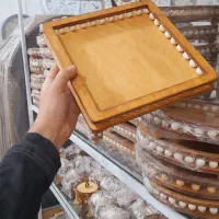 سینی های چوبی مهره وپایه دار اک