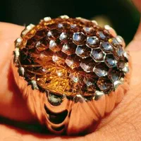 انگشتر فدیوم آصف قاسمی سنگ سیترین