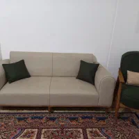 مبل هشت نفره مینیمال نوی نو رنگ کرم سبز