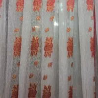 پارچه حریر طرح دار شاین دار دوخت پانچ نونو