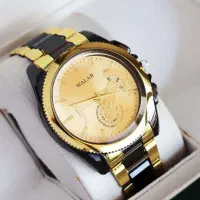 ساعت فلزی والار مشکی طلایی استیل