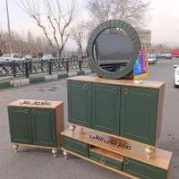 میز تلویزیون/کنسول آینه/و جاکفشی حصیری|میز تلویزیون|تهران, شهرک ولیعصر جنوبی|دیوار