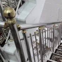 نرده استیل و آلومینیوم راه پله استاتیک حفاظ بانکی|خدمات پیشه و مهارت|شیراز, میانرود|دیوار