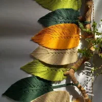 دیوارکوب برگ مکرومه عکس اخر موجود آماده ارسال