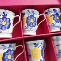 فنجان چینی ابی رنگ