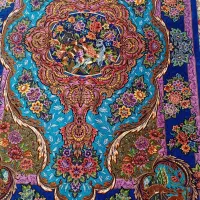 فرش دستبافت ذرع و نیم تمام ابریشم قم