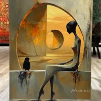 تابلو بوم طبیعی ۶۰*۹۰
