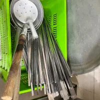 سیخ جوجه و بناب و سینی استیل