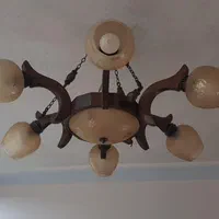 لوستر چوبی پذیرایی و آشپزخونه
