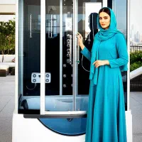 کابین دوش با جکوزی ایستاده با سونا بخار ماساژور قم