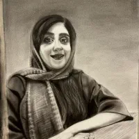 طراحی چهره سیاه قلم هدیه خاص