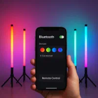 آباژور رومیزی آی لِد مدل بلوتوثی کد BT-Rainbow-Pro