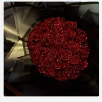 گل رز جاودان دسته گل روبان