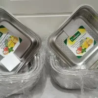 لگن و آبکش مربع ۴گوش یونیک اصلی