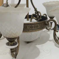 لوستر 5 شعله با دیوارکوب