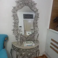 آیینه و شمعدان جنس شامپاژ|صنایع دستی و سایر لوازم تزئینی|تبریز, |دیوار