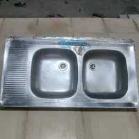 سینک ظرف شویی دوقلو آخوان|مصالح و تجهیزات ساختمان|قرق, |دیوار